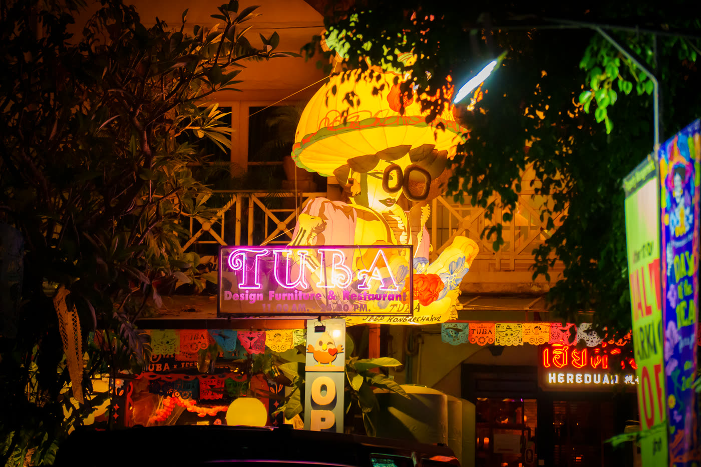 TUBA Bar & Restaurant signage